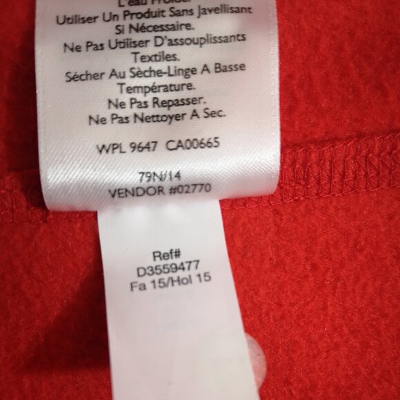 Eddie Bauer Ladies Size Large Red 1/4 Zipper Fleece Pullover - Picture 7 of 11